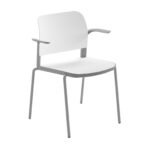 Silla Ciao con Brazos Visitante color blanco