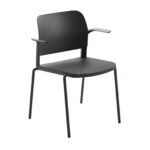 Silla Ciao con Brazos Visitante color negro