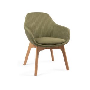 Silla Fabrizia Patas de Madera color verde
