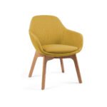 Silla Fabrizia Patas de Madera color amarillo