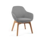Silla Fabrizia Patas de Madera color gris