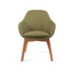 Silla Fabrizia Patas de Madera color verde