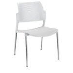 Silla Kyos Cromada color blanco