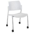 Silla Kyos Cromada color blanco