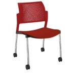 Silla Kyos Cromada color rojo