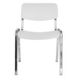 Silla Milk Cromada color blanco