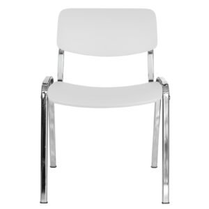 Silla Milk Cromada color blanco