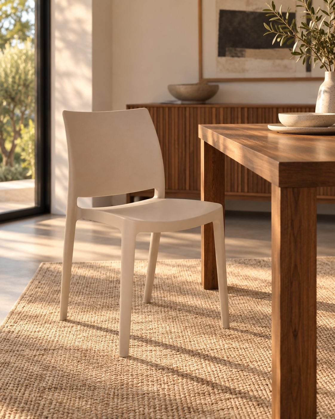 Silla Sensilla capuchino en comedor moderno